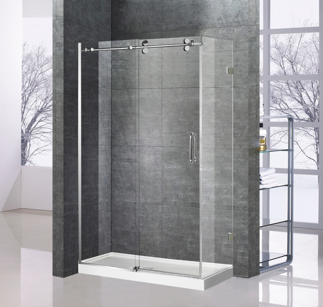 China Custom Frameless Sliding Barn Shower Doors manufacturers, Custom